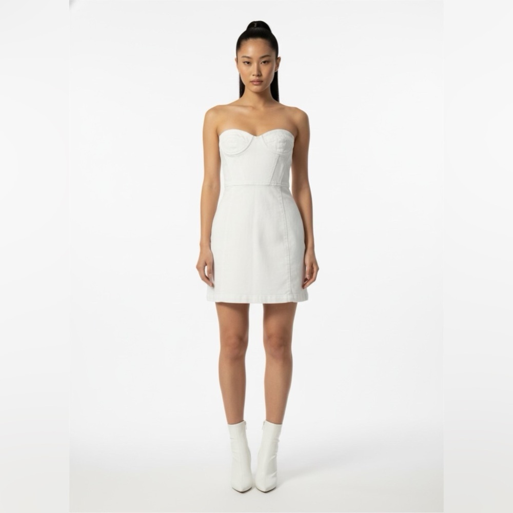 SER.O.YA White Jacket denim mini dress